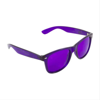 वायलेट रंगा हुआ चश्मा यूवी UVB लेंस लाइट कलर थेरेपी धूप का चश्मा