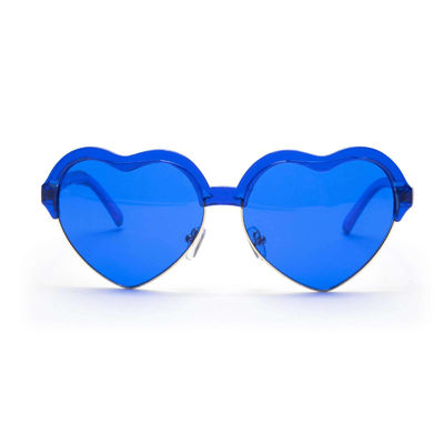 टिंट के साथ हार्ट फ्रेम ब्लू लाइट थेरेपी चश्मा धातु फ्रेम चश्मा;